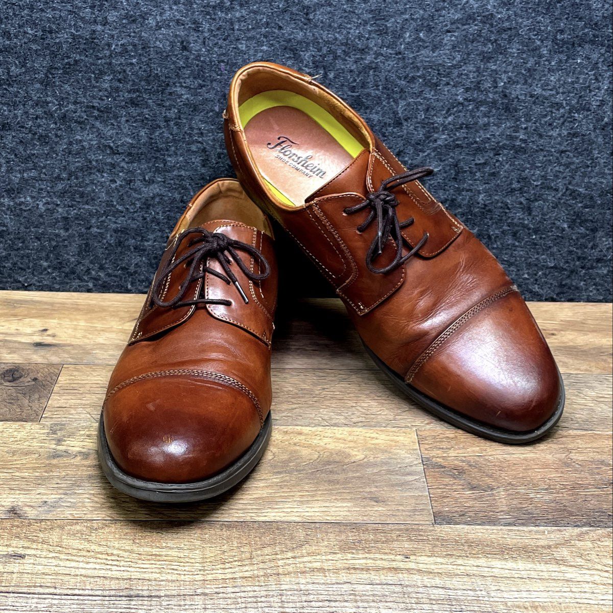 Florsheim Castellano Cap Toe Oxford Brown Leather Dress Shoes Men's Size 13D