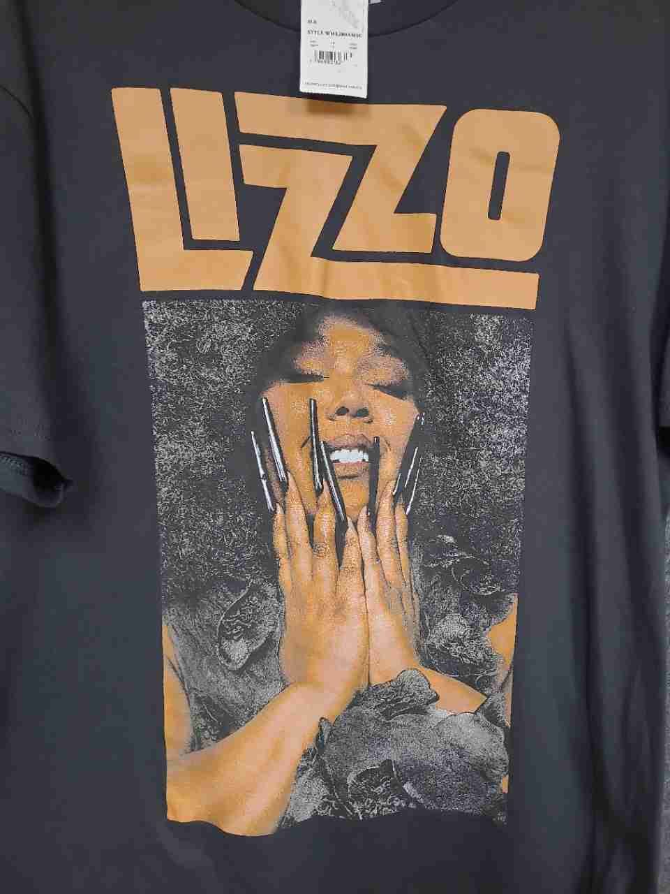 Lizzo Men's Black Graphic Portrait T-Shirt Short Sleeve Sz L NWT