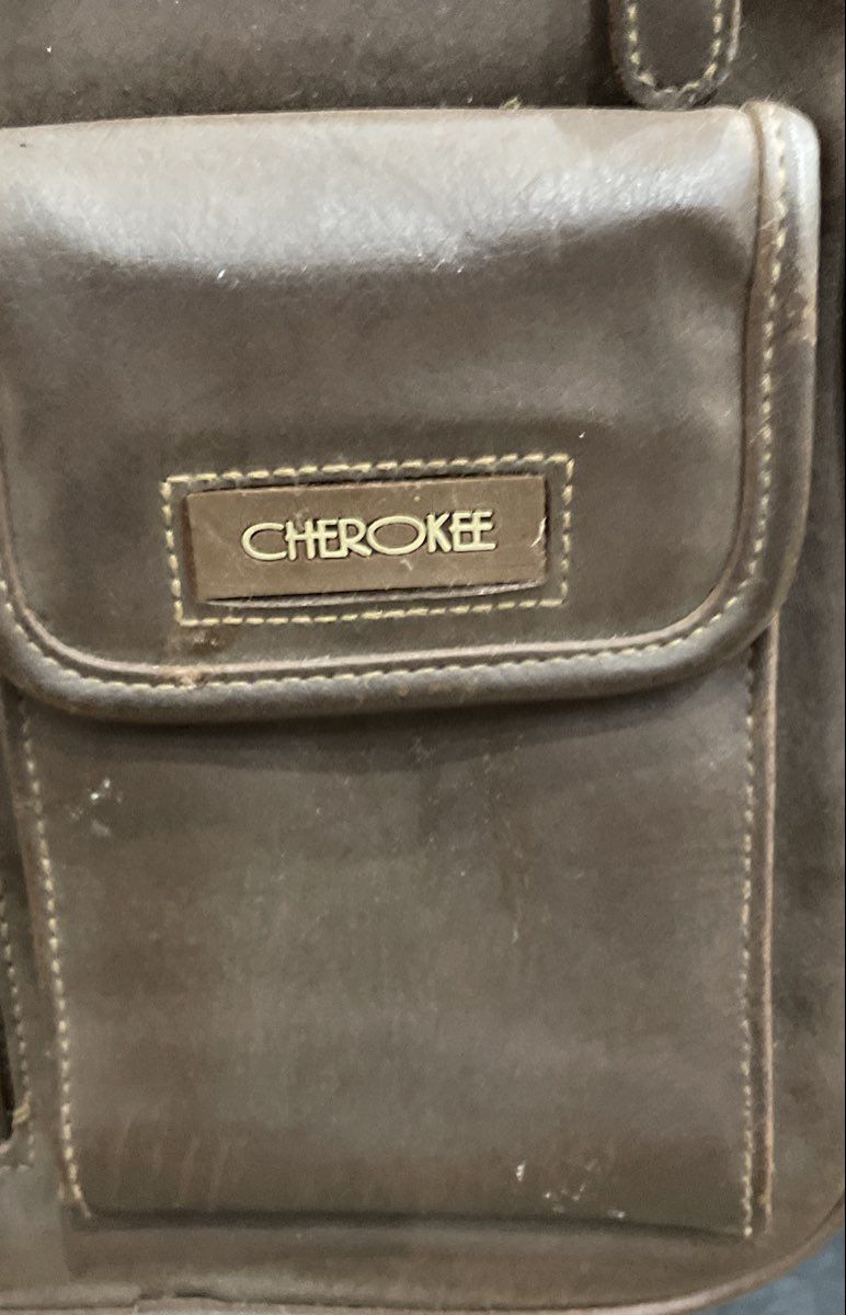 Vintage 90s Cherokee Brown Faux Leather Mini Backpack Multi-Pocket Rucksack