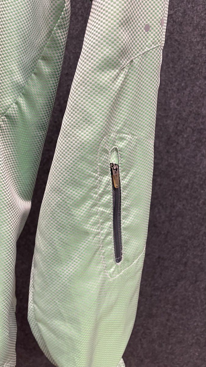 Nike Women's Storm-Fit 2 Hooded Running Jacket Green Checkered Sz S
