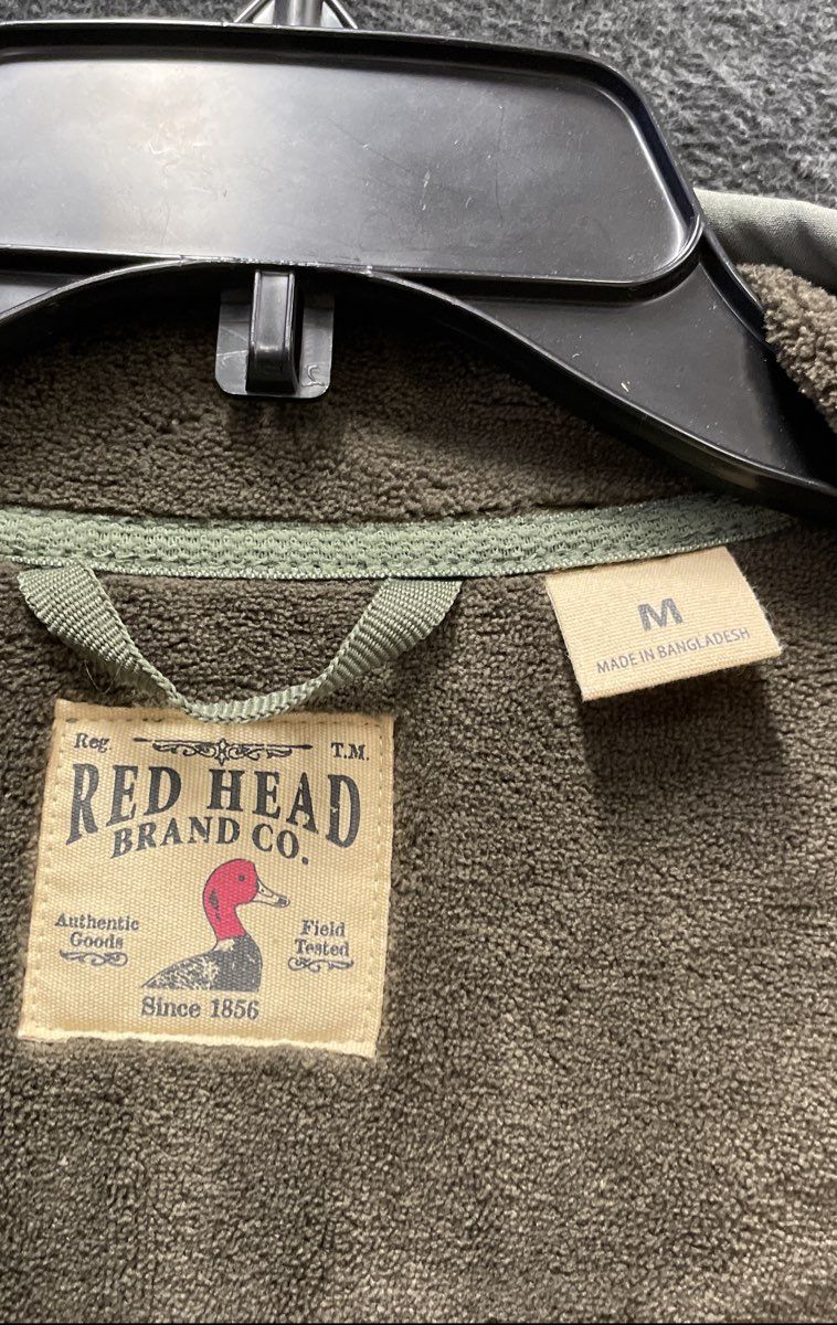 NWT Red Head Men's Sage Green Softshell Fleece Lined Full Zip Jacket Sz M