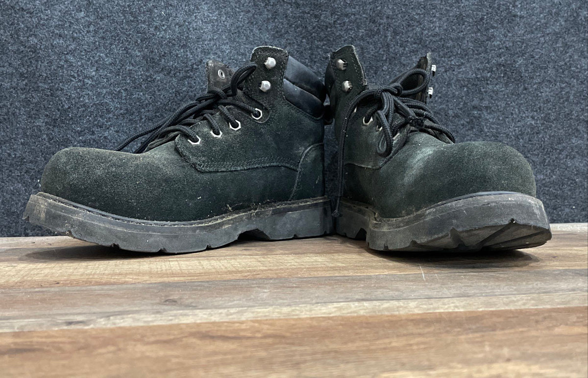 Brahma Men's Black Suede Lace Up Oil Resistant Work Boots Size 8.5