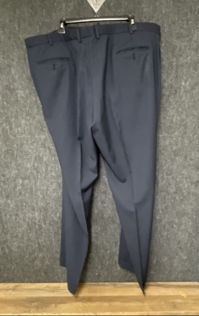 Pronto Uomo Platinum Men's Navy Blue 100% Wool 2-Piece Suit Sz 54 Long 48 Waist