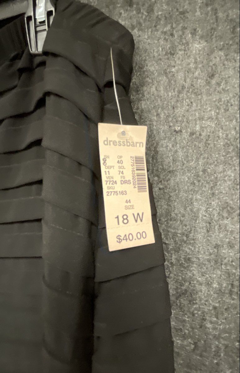 Dressbarn Women's Black Layered Tiered Ruffle Skirt NWT Size 18W