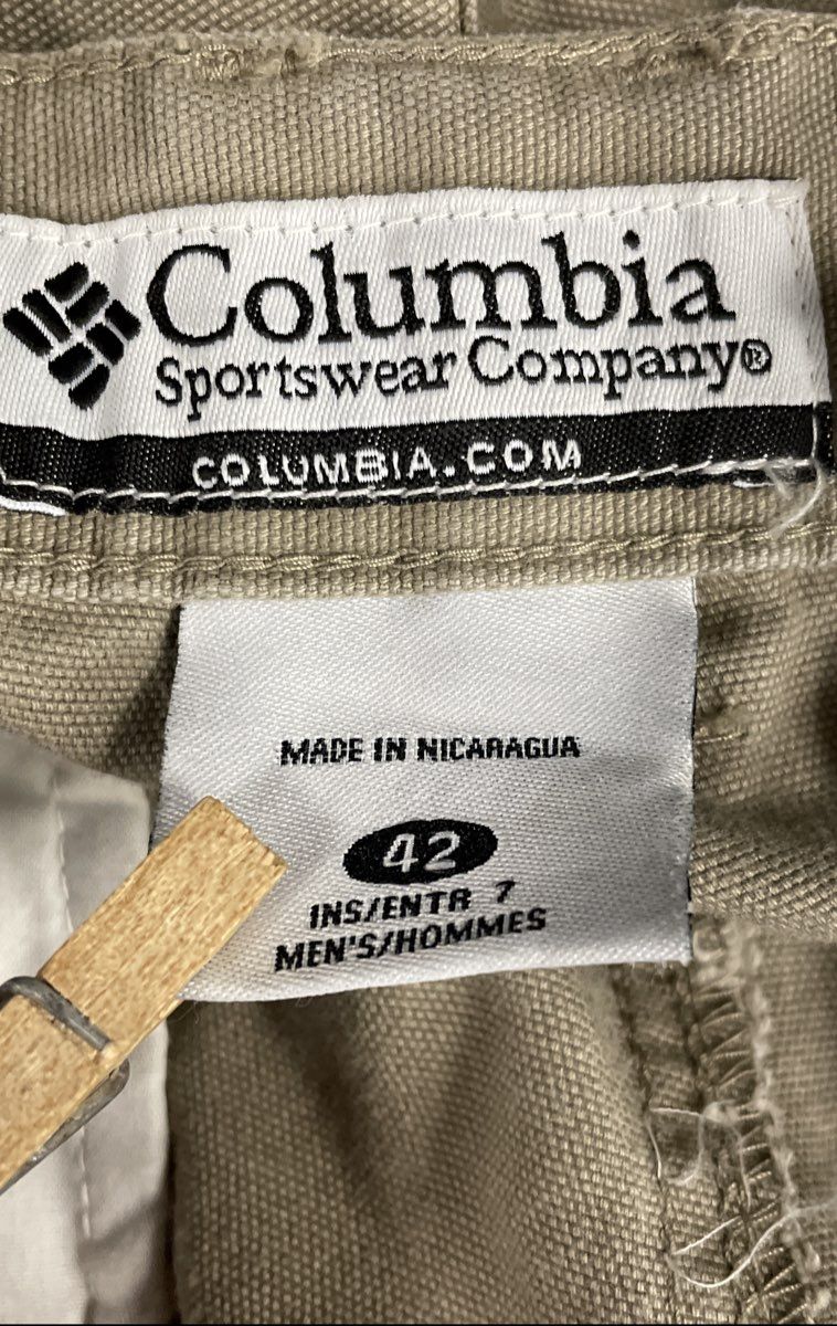 Columbia Men's Klamath Cargo II Shorts Tan Cotton Canvas NWT Sz 42 7" Inseam