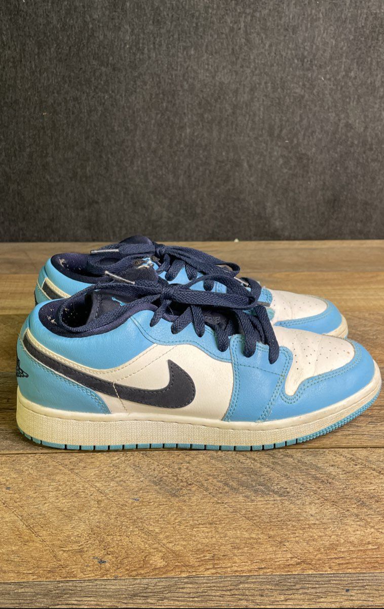 Nike Air Jordan 1 Low UNC University Blue Youth Sneakers Size 5Y