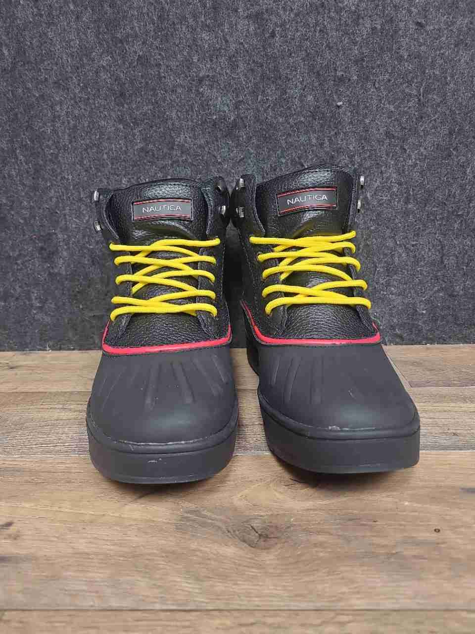 Nautica Padden Black Yellow Red All Weather Duck Boots High Top Size 7