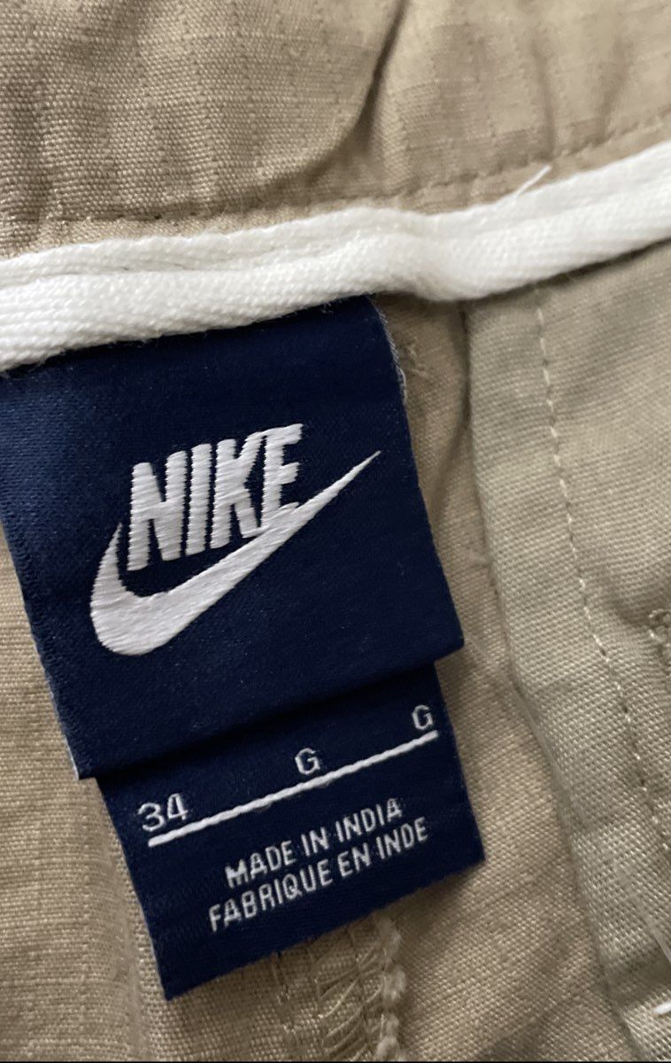 Nike Men's Khaki Ripstop Cargo Shorts Multi-Pocket Casual Sz 34 NWT