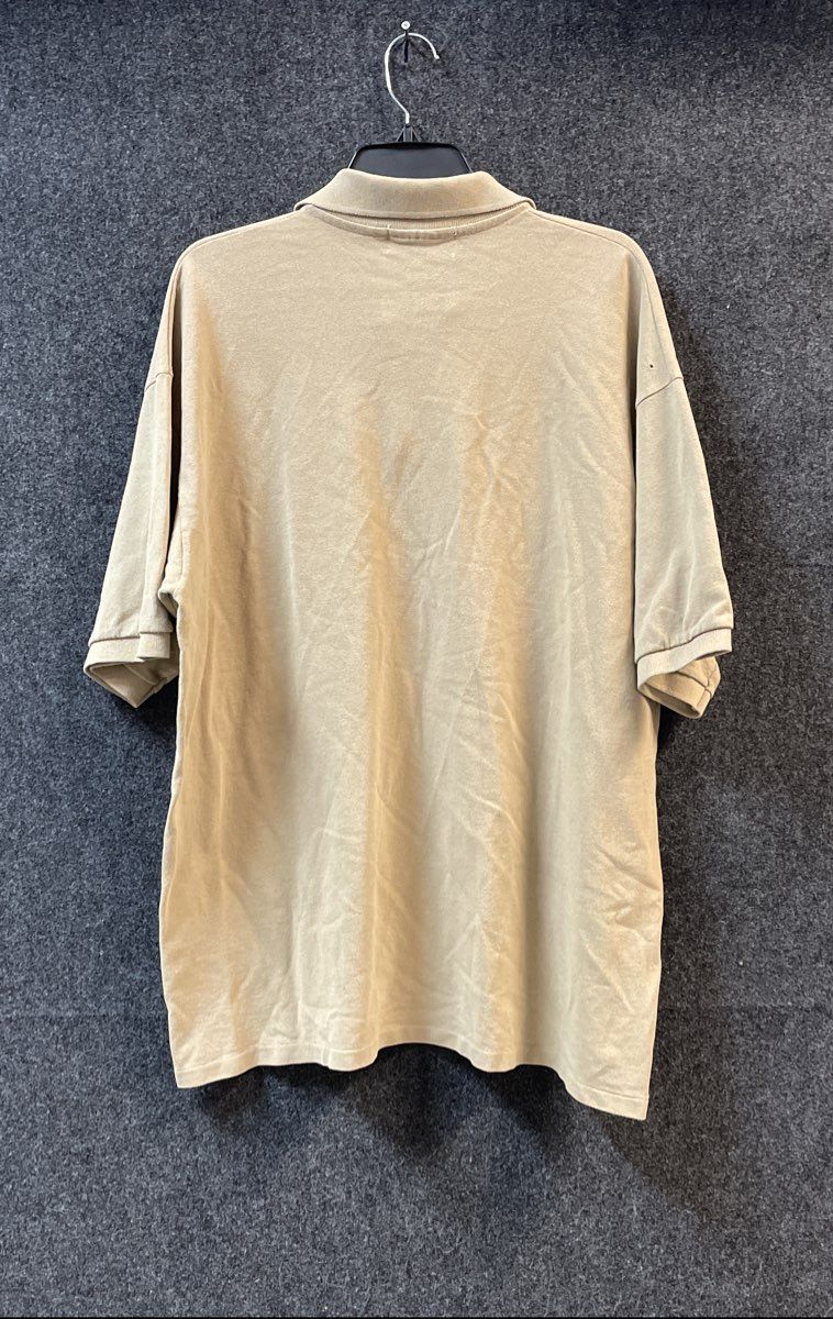 Vintage 90s Polo Ralph Lauren Men's Tan Pique Polo Shirt Made in USA Sz XL
