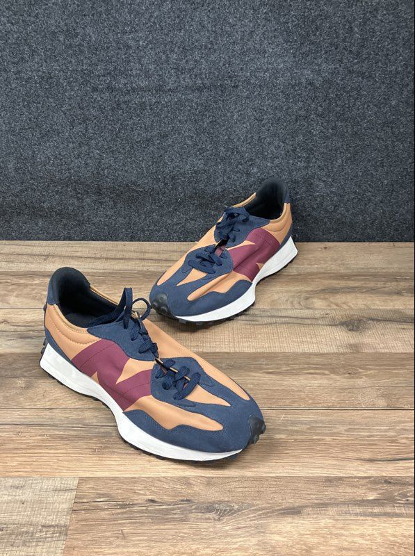 New Balance 327 Tan Navy Burgundy Lifestyle Sneakers Men's Size 12 MS327TA