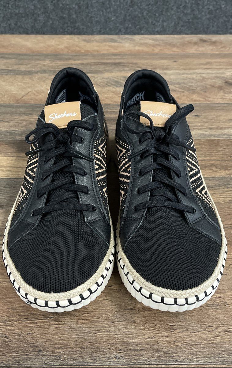 Skechers BOBS Skipper Tide Pool Stretch Fit Platform Sneaker Women's Size 9.5