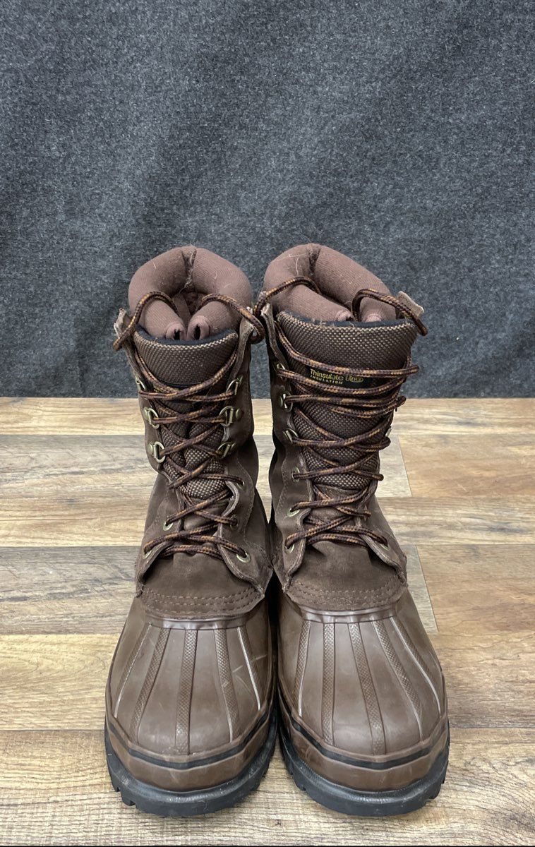 Cabela's Thinsulate Ultra Insulated Brown Leather Duck Pac Boots Size 9