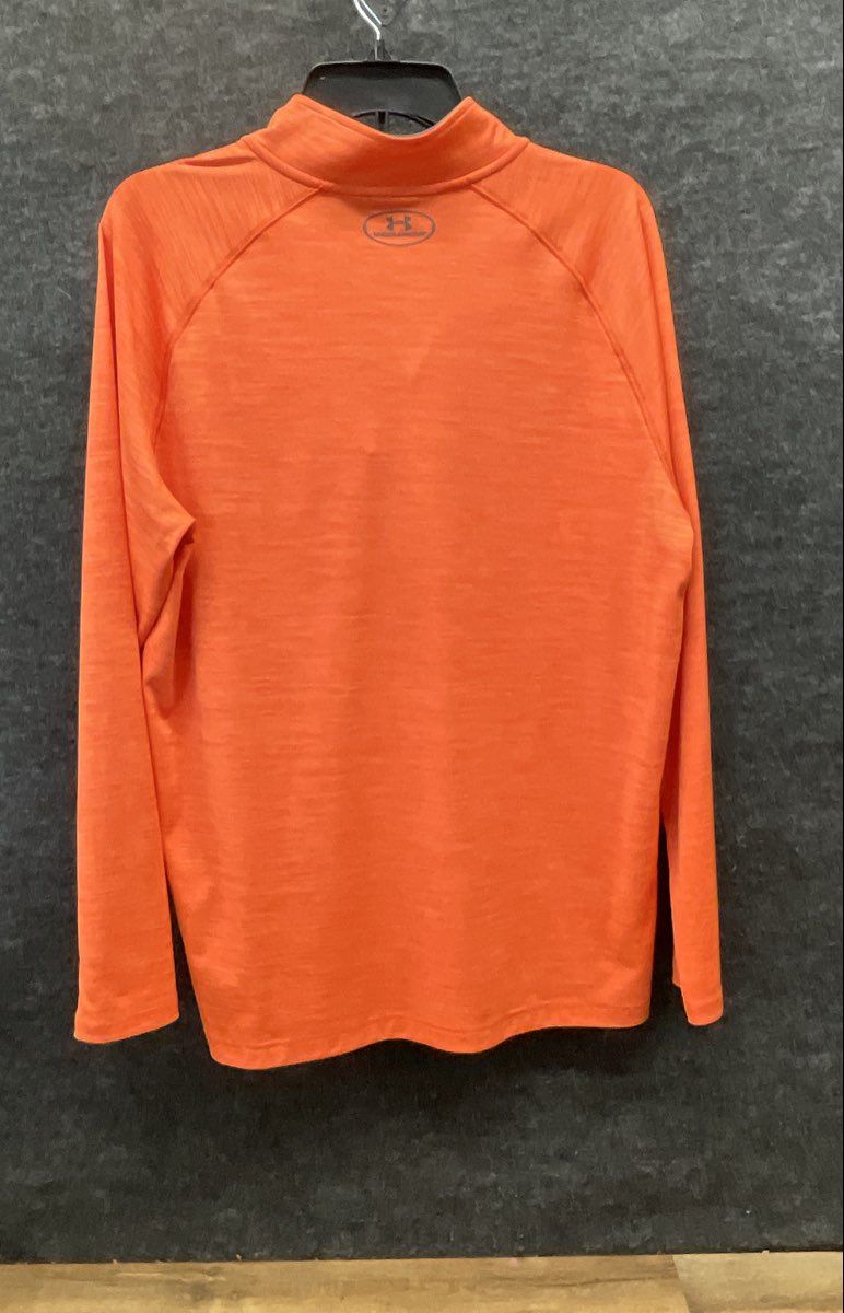 Under Armour Men's Orange Heather HeatGear 1/4 Zip Pullover Loose Fit Size L