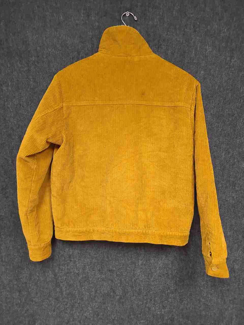 Empyre Men's Yellow Corduroy Sherpa Collar Full Zip Quilted Lined Jacket Sz S