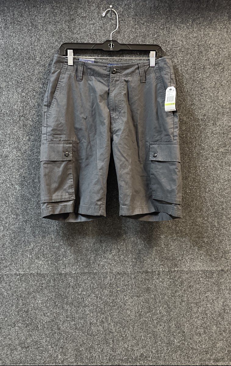 Nautica Men's Off Black Anchor Cotton Cargo Shorts 9.5" Inseam Size 30 NWT
