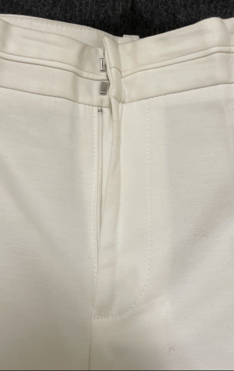 Calvin Klein Women's White Cotton Blend Stretch Ankle-Length Pants Sz 8