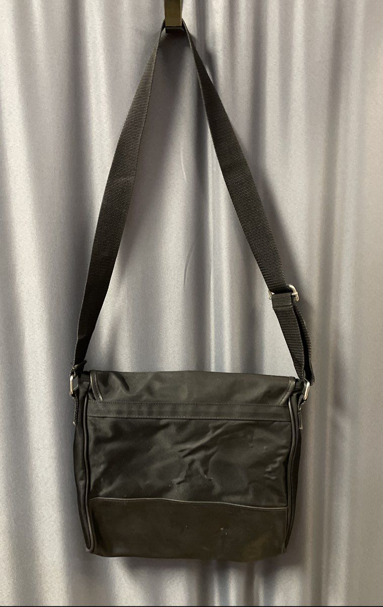 Vintage Polo Sport Ralph Lauren Black Nylon Messenger Crossbody Bag