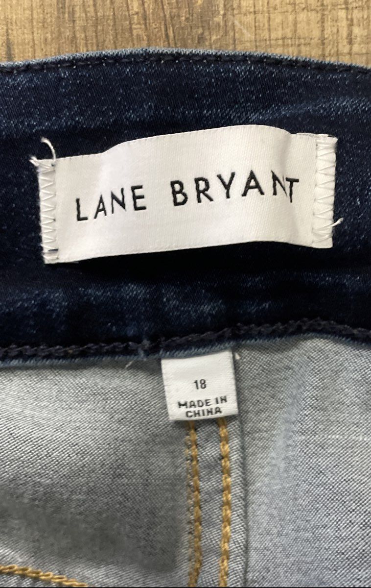 Lane Bryant Women's Blue Flex Magic Waistband Mid-Rise Pull-On Jegging Pedal 18