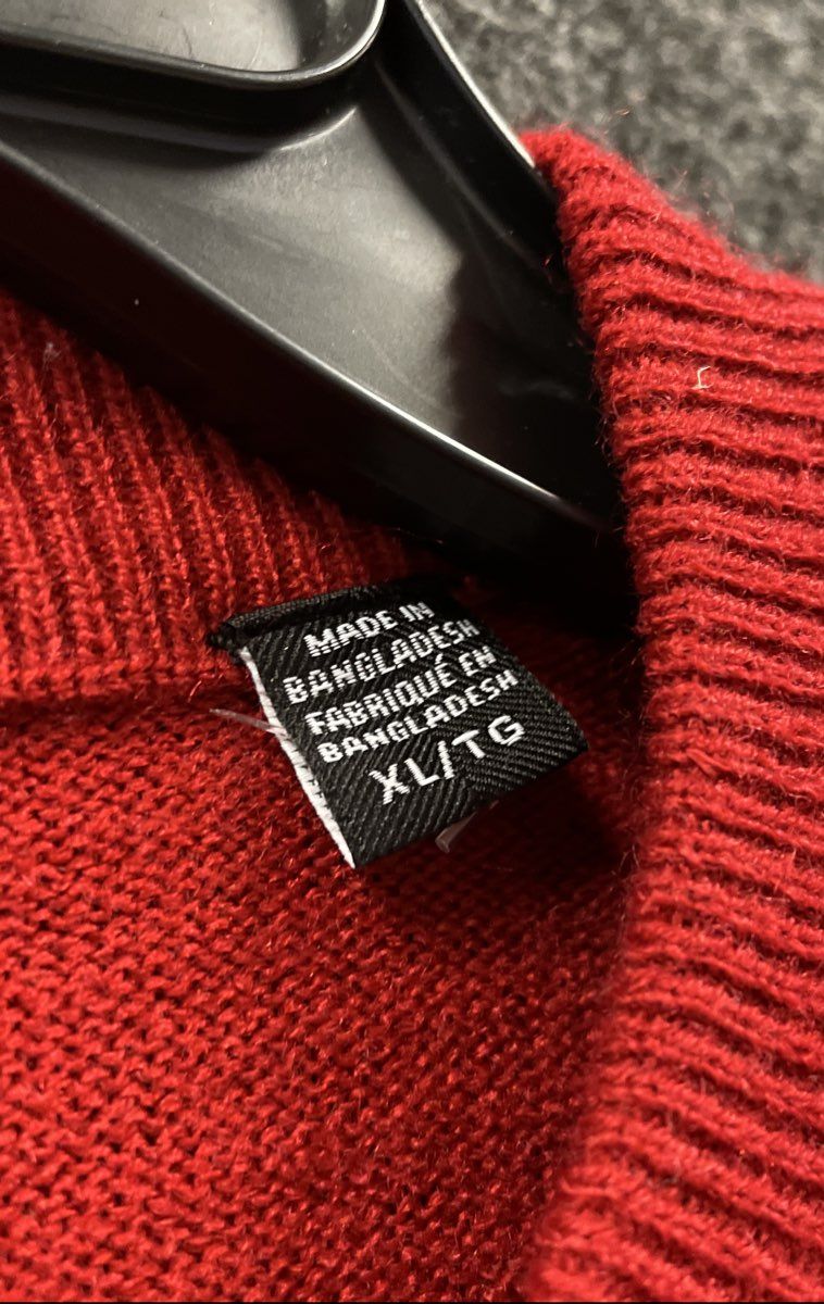 Only & Sons Men's Red Let's Get Lit Christmas Ugly Sweater Pullover XL