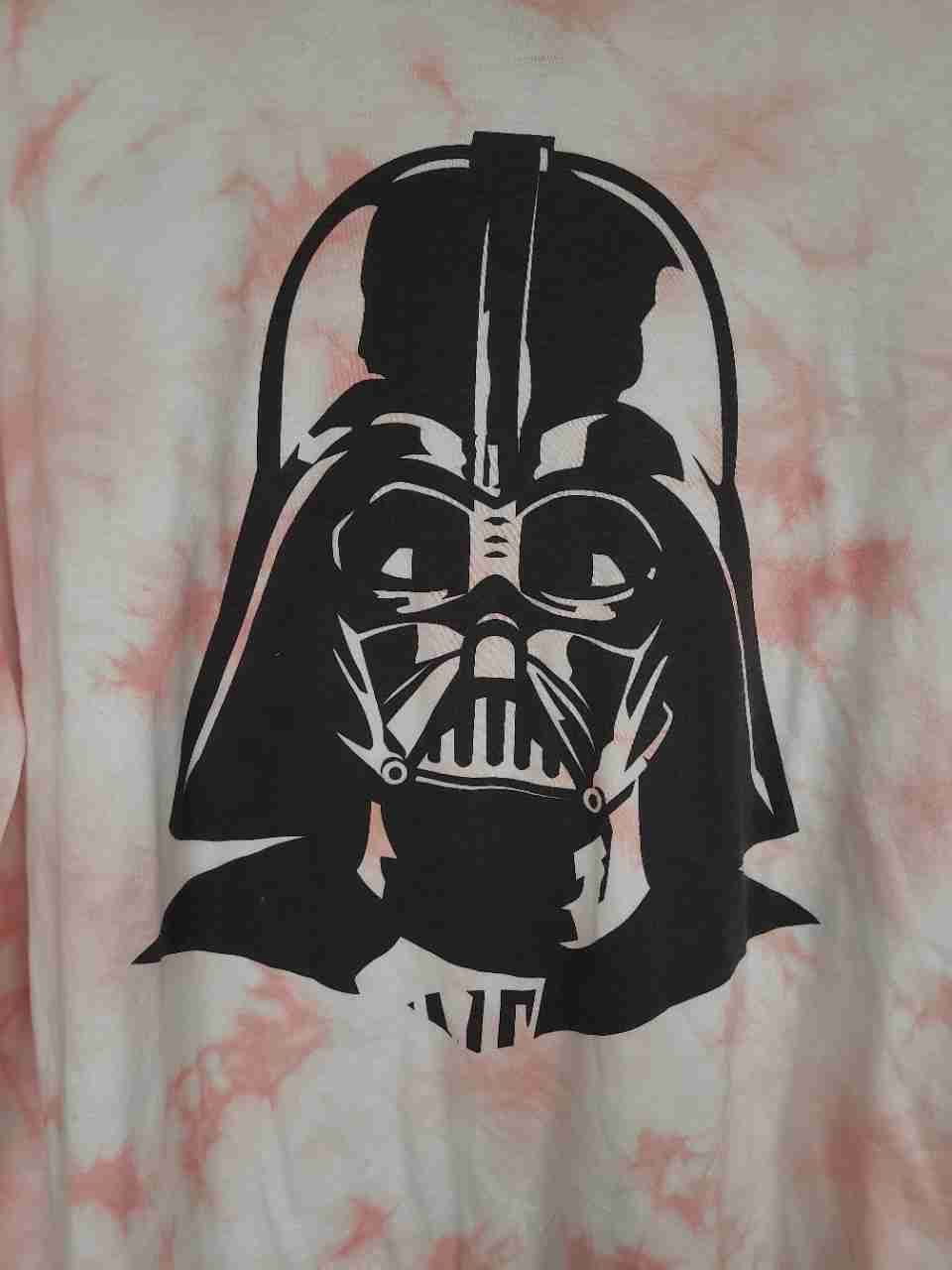 Disney Star Wars Men's Pink Tie Dye Darth Vader Long Sleeve Shirt Sz M NWT