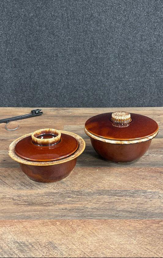 Pair of Brown Hull Oven Proof Dishes