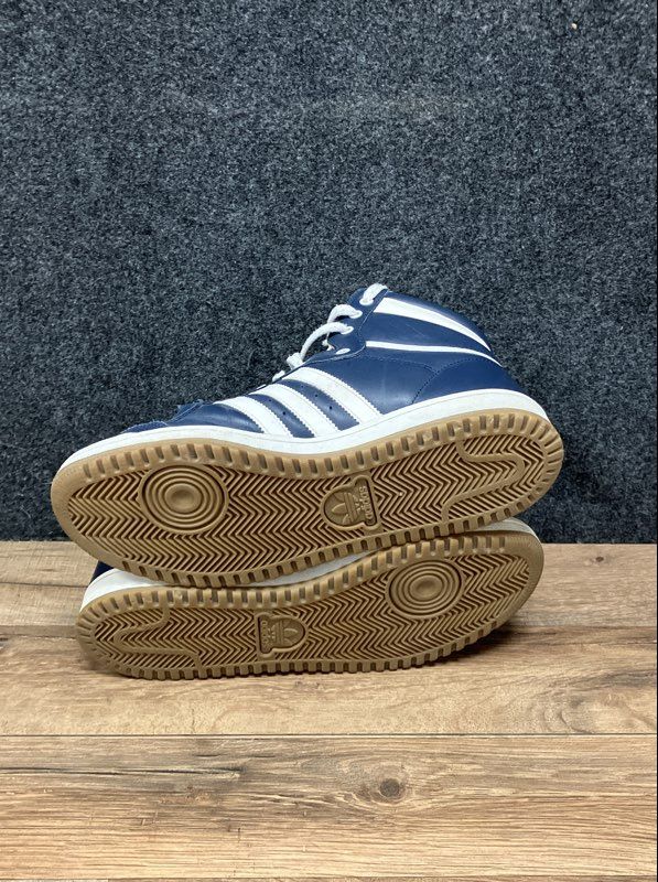 Adidas Top Ten Hi Navy White Gum High Top Basketball Sneakers Men's Size 10