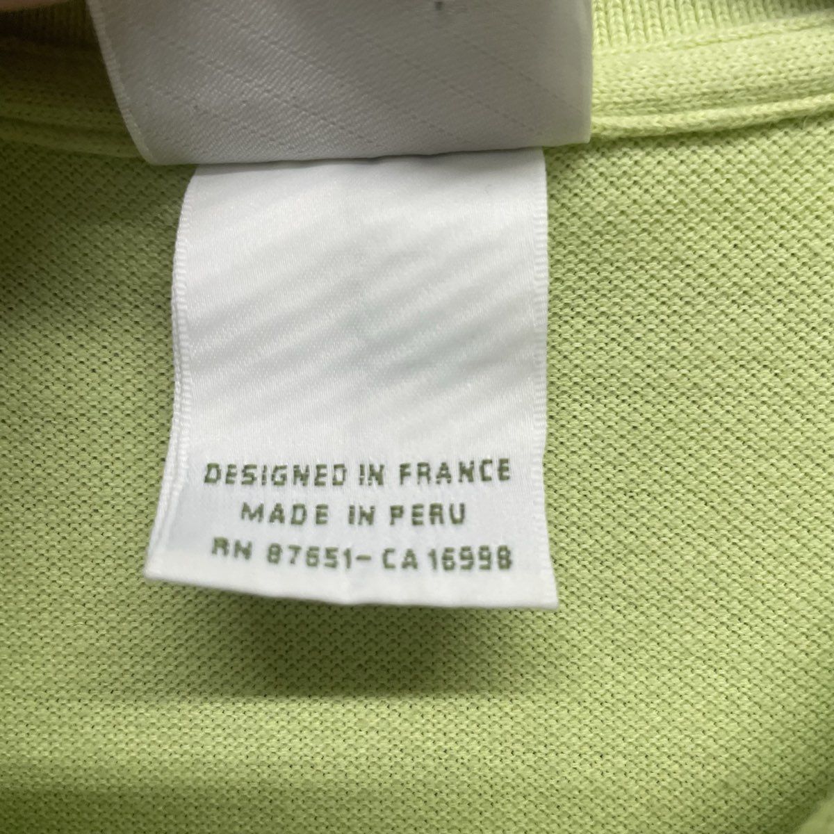 Lacoste Men's Green Pique Cotton Short Sleeve Polo Shirt Size 8