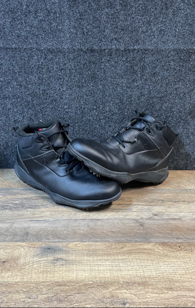 FootJoy Winter Boot 56729 Black Leather Cleated Golf Shoes Men's Size 11.5 W