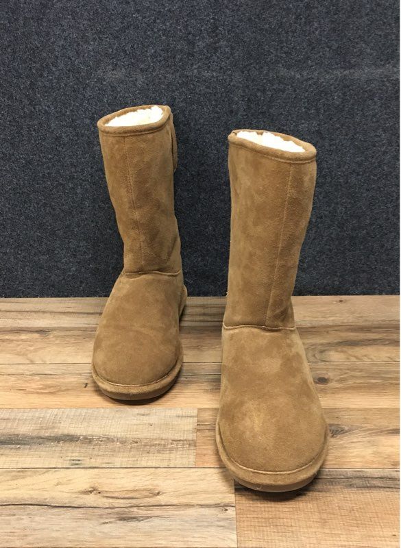 Bearpaw Women's Emma Tall Lace-Up Hickory Suede Winter Boots Size 10