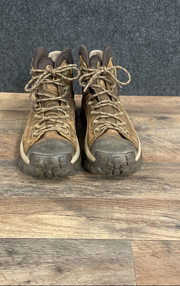 Caterpillar Brown Leather EH Waterproof Work Boots Men's Size 8.5