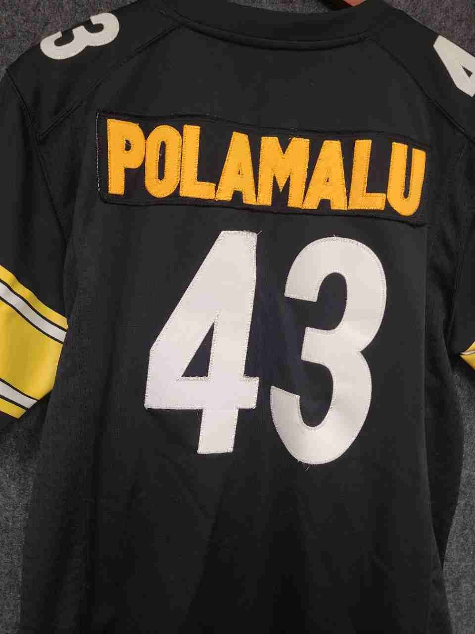 Nike Youth XL Pittsburgh Steelers Troy Polamalu #43 NFL Football Jersey Black
