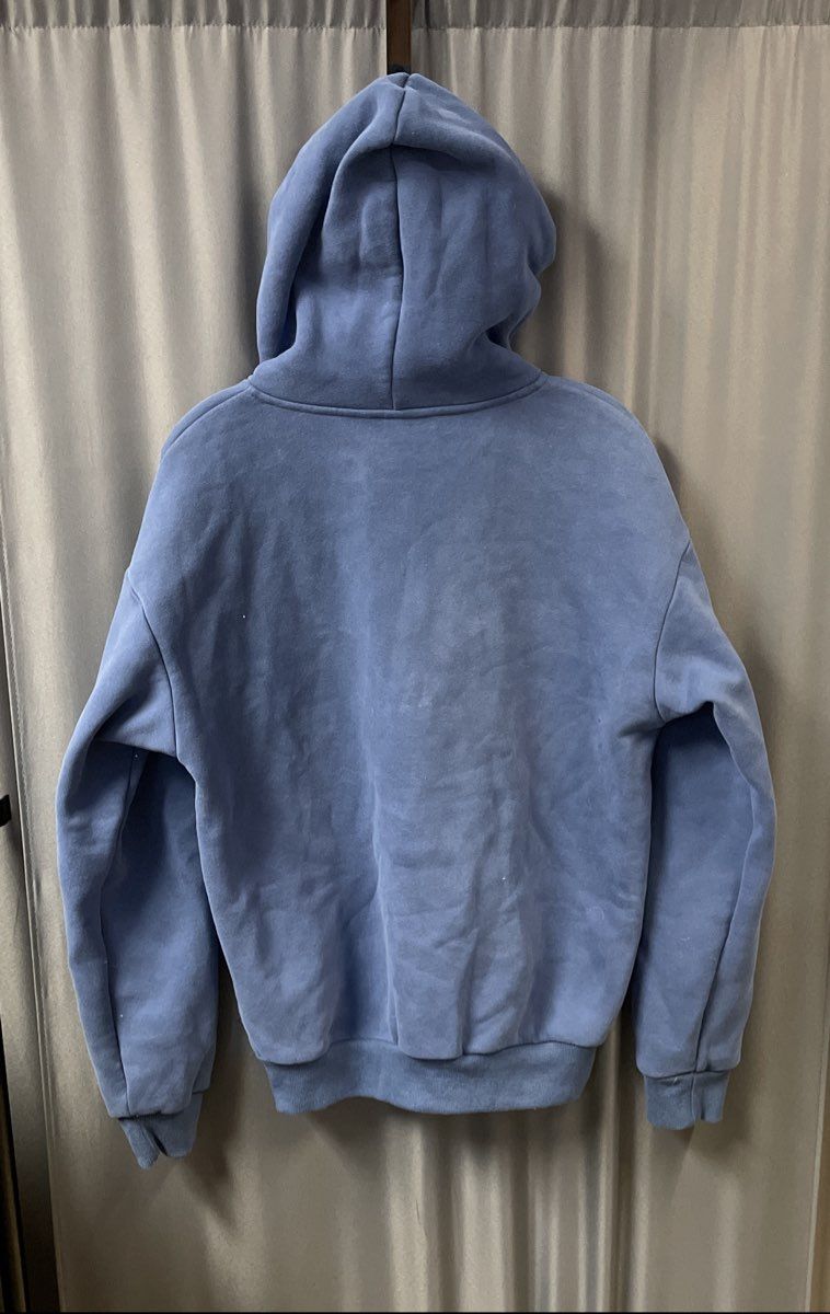 Comfrt Unisex Pullover Hoodie Blue Heavyweight Fleece Relaxed Fit Sz S