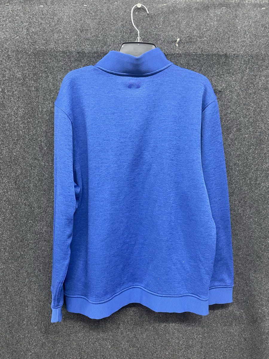 Under Armour Men's Full Zip Jacket Heather Blue Mock Neck Pullover Size XXL