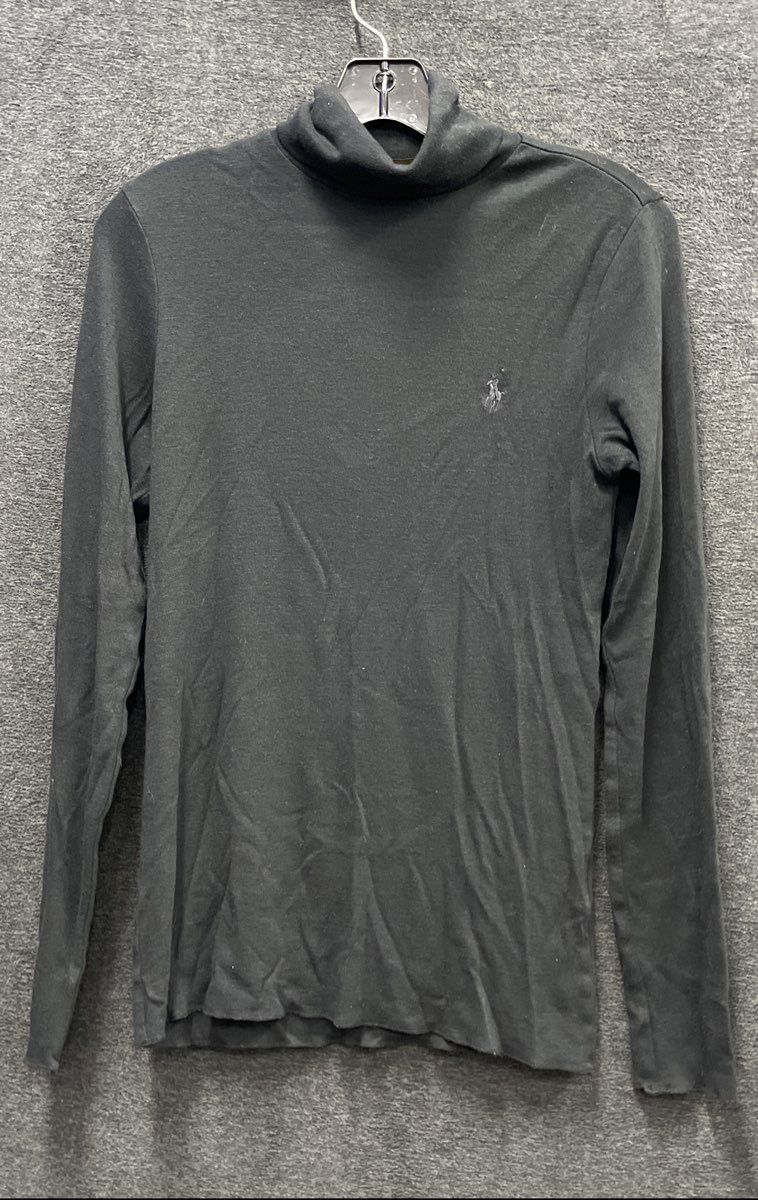 Polo Ralph Lauren Men's Turtleneck Shirt Black Long Sleeve Pony Logo Sz L