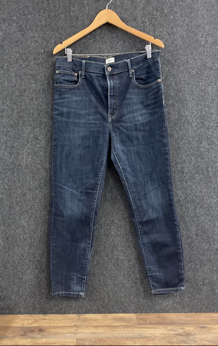 ABLE Women's Dark Blue Wash Denim High Rise Skinny Jeans Sz 32