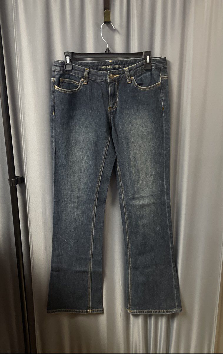 Michael Kors Women's Blue Jeans Bootcut Stretch Denim Dark Wash Sz 6