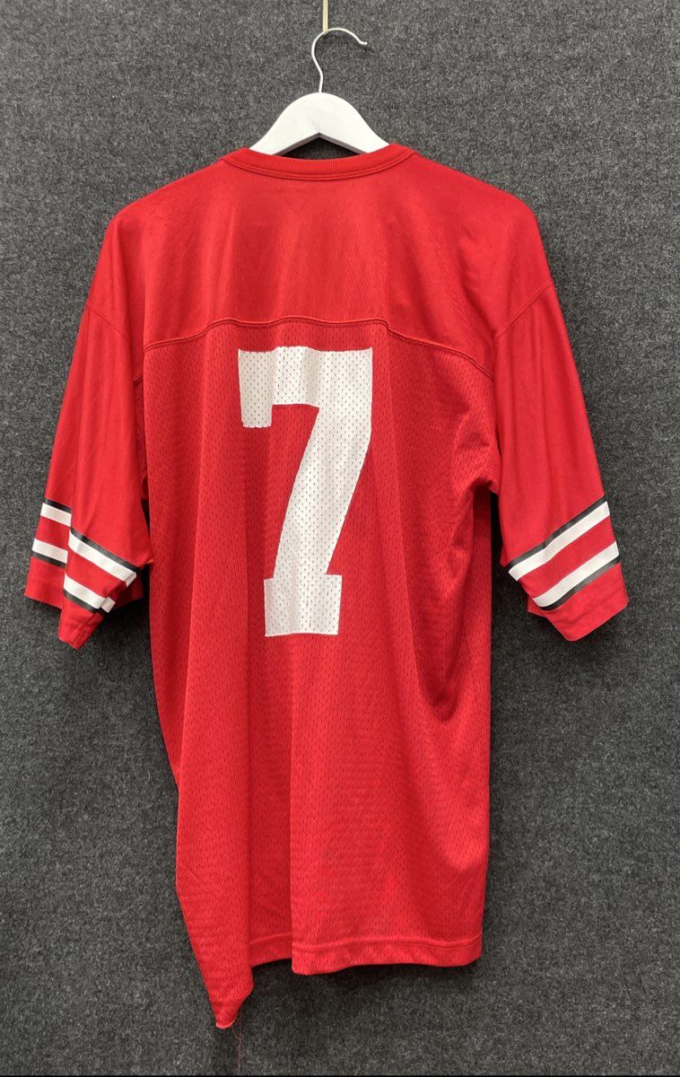 Nike Men's Red Ohio State Buckeyes #7 2007 BCS National Championship Jersey L