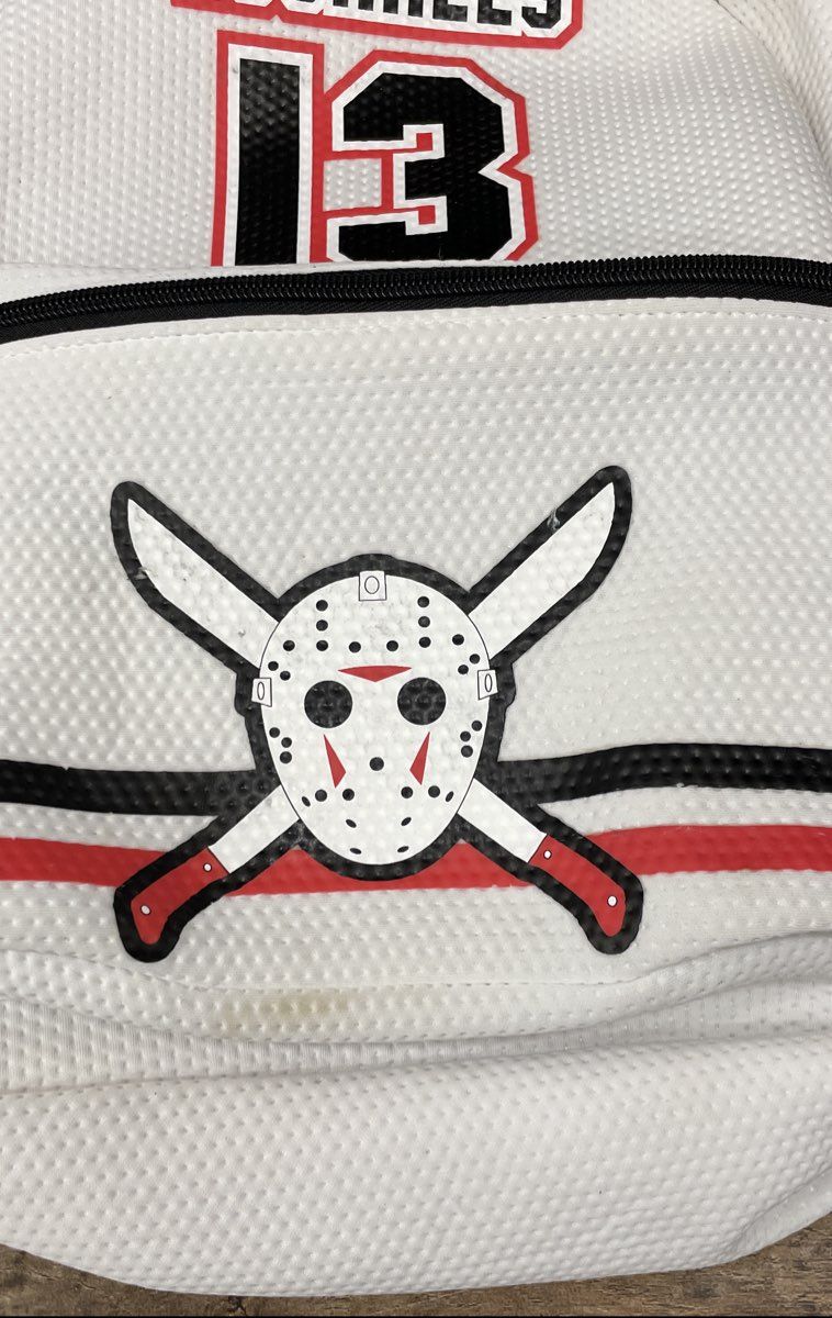Friday The 13th Jason Voorhees White Jersey Style Mini Backpack