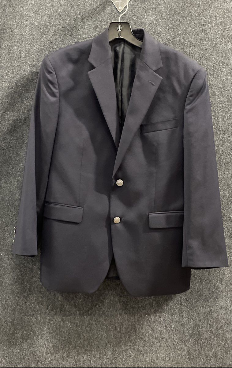 Michael Kors Men's Dark Blue 100% Wool Blazer Suit Jacket Silver Buttons Sz 38S