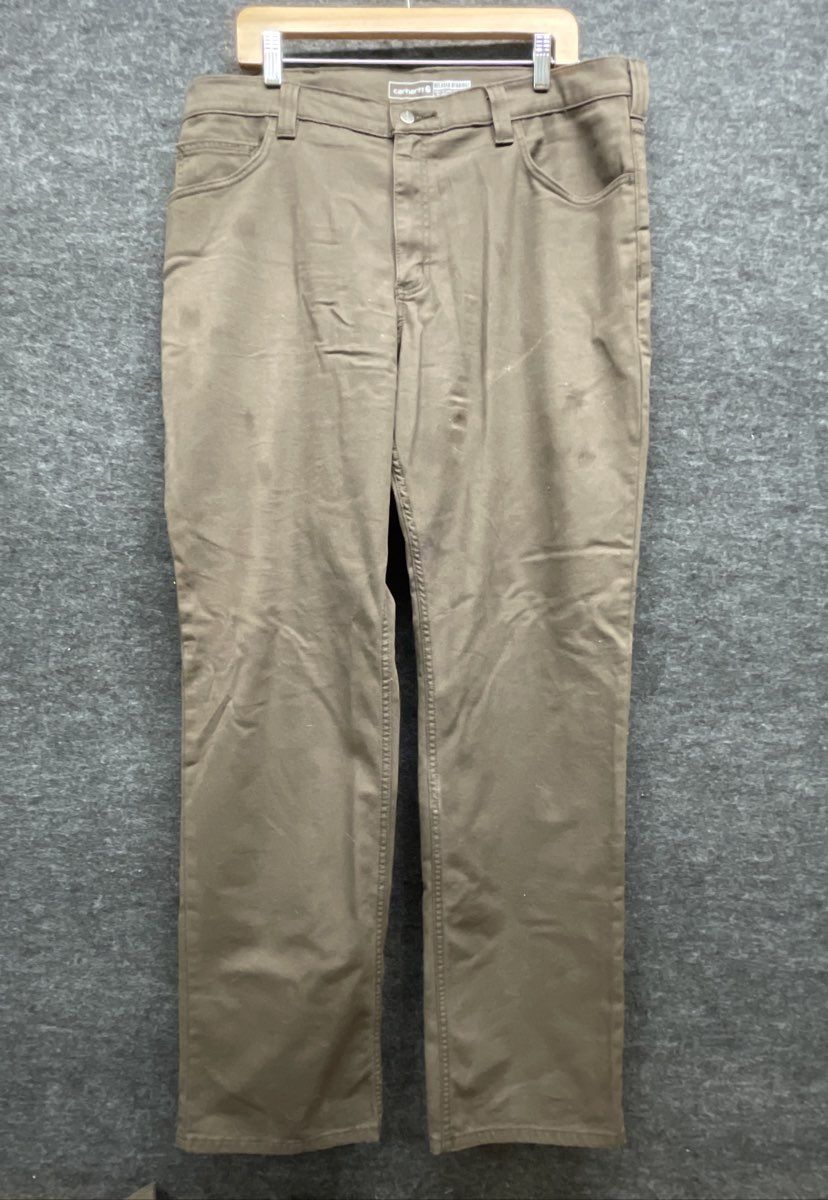 Carhartt Men's Brown Rugged Flex Rigby Relaxed Straight Leg Pants Lot of 2 38x34