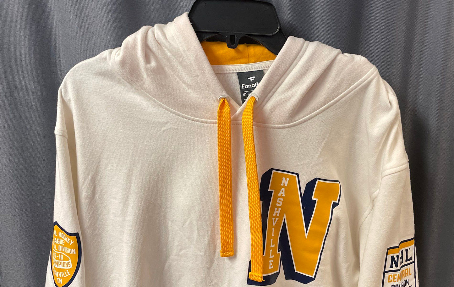 Fanatics Nashville Predators White 17-18 Division Champions Hoodie Sz 2XL