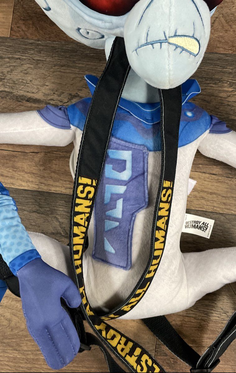 THQ Nordic Grey 2020s Destroy All Humans! Crypto Plush Character Backpack
