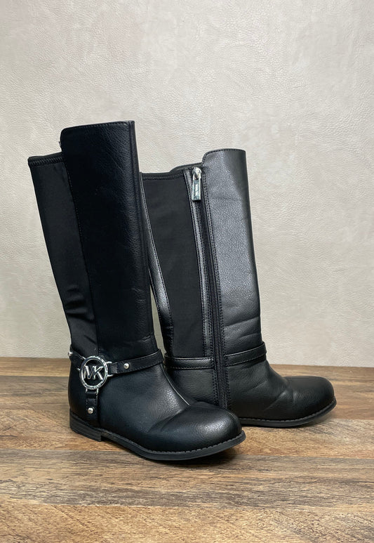 Michael Kors Kids Emma Kaya 2 Black Knee High Riding Boots Size 12