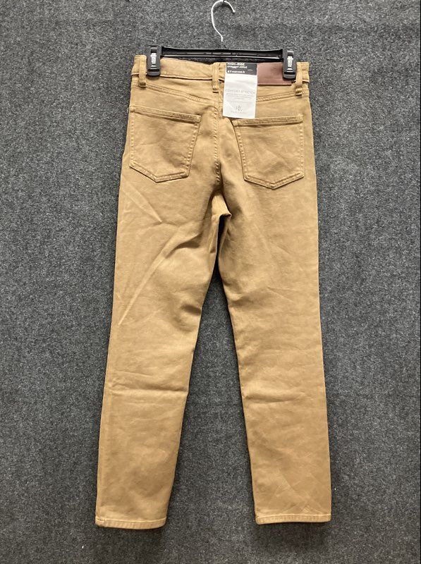 Lauren Ralph Lauren Women's Khaki High-Rise Straight Ankle Jeans Sz 4 NWT