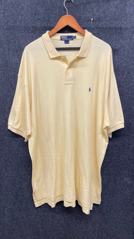 Polo Ralph Lauren Men's Polo Shirt Yellow Short Sleeve Vintage 90s Sz XXL