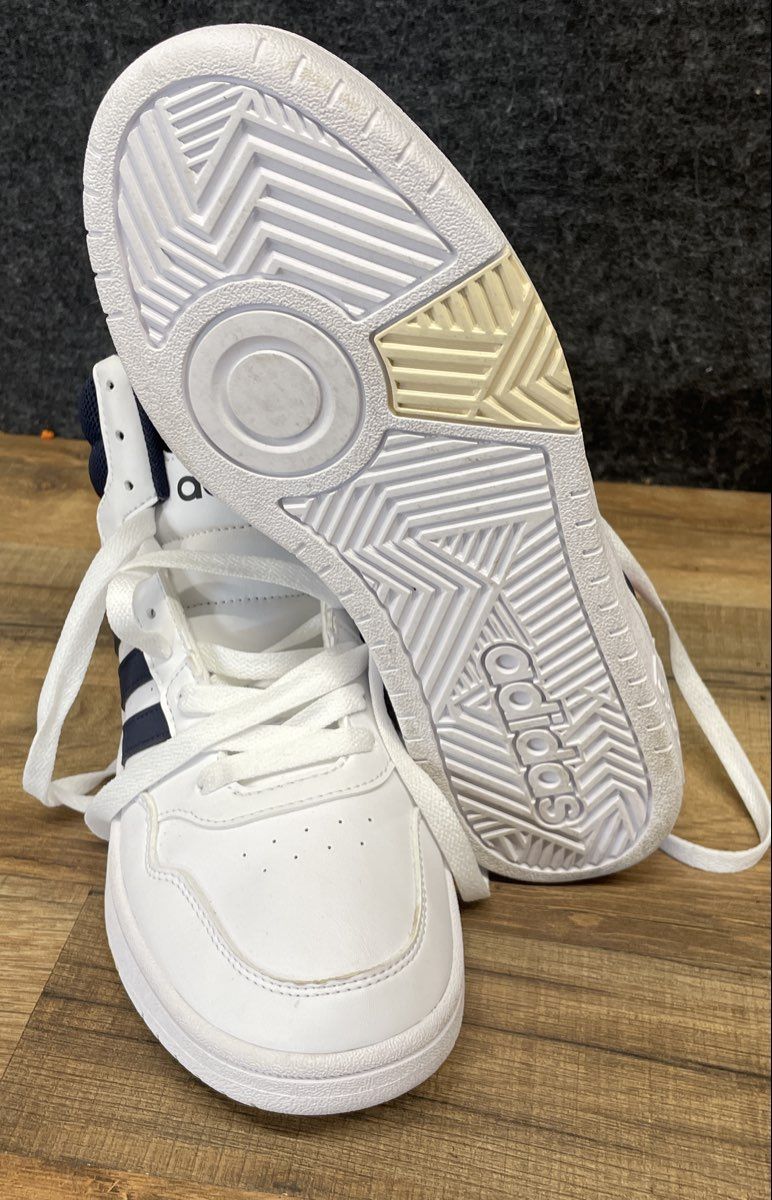 Adidas Hoops 3.0 Mid Classic Vintage White Navy Red Sneakers Size 7.5