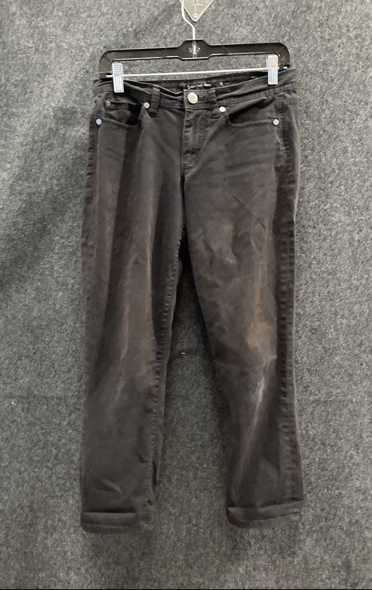 Calvin Klein Jeans Women's Black Stretch Cotton Five-Pocket Pants Sz 6