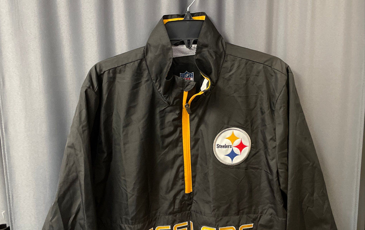 G-III NFL Men's Pittsburgh Steelers 1/2 Zip Windbreaker Pullover Jacket Sz M