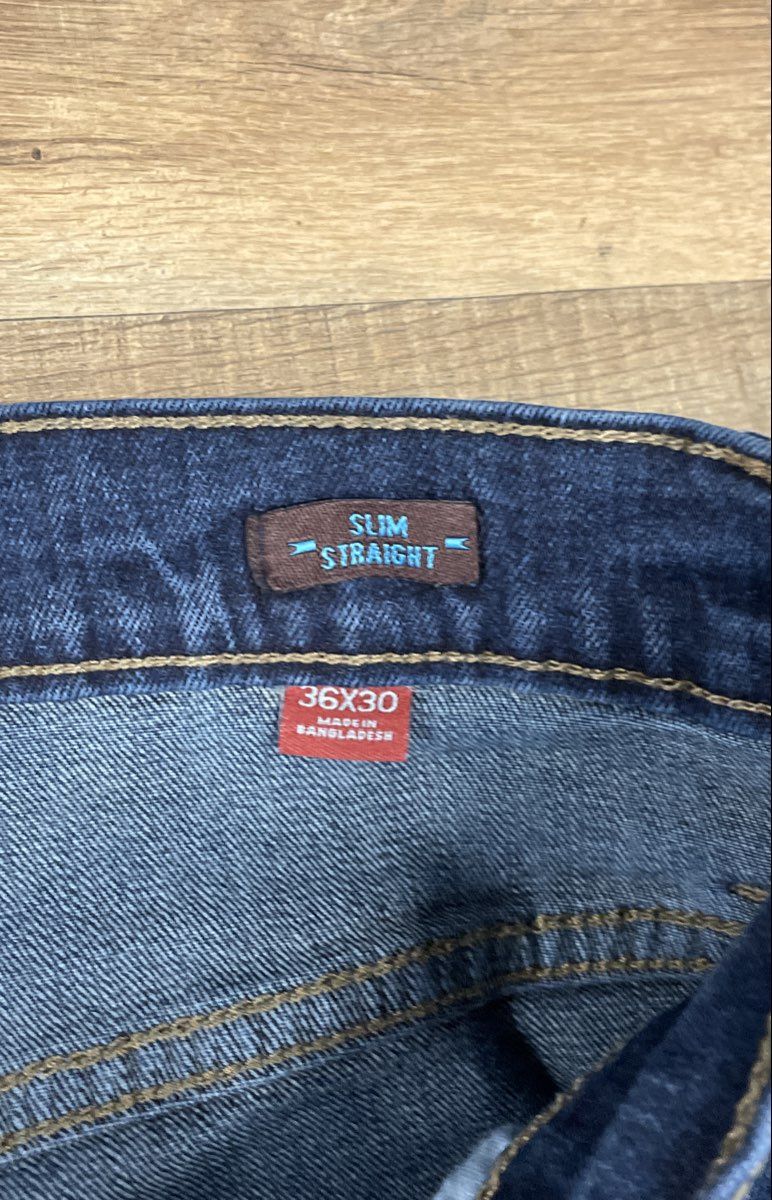 Red Camel Men's Slim Straight Dark Wash Blue Stretch Denim Jeans Sz 36x30