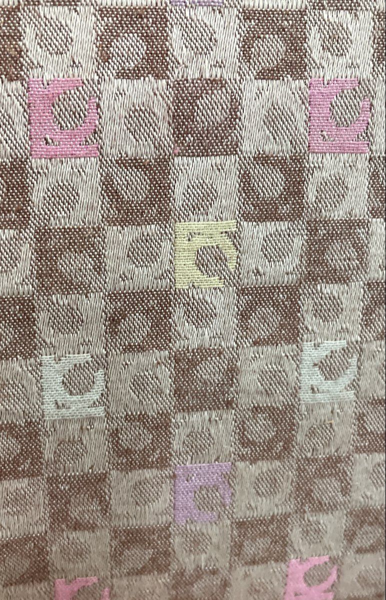 Liz Claiborne Multi-Color Logo Monogram Rolling Tote Bag Suitcase Carry-On